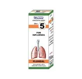 Dr. Masood HR-05 Fluheal homeopathic drops 20 ml product package on a white background