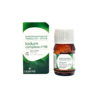 L-118 Iodum Complex 30 ml Drops by Lehning Laboratories, product package on white background