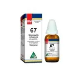 BM 67 Drops homeopathic drops on a pure white background