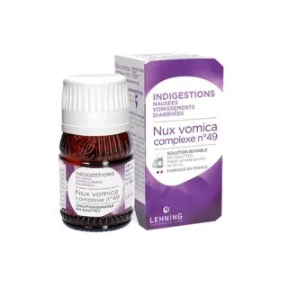 L-49 Nux Vomica Complex 30 ml Drops by Lehning Laboratories, product package on white background