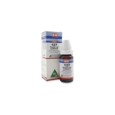 BM 127 Homeopathic Product homeopathic product by BM Homoeopathic Pharmaceuticals on a pure white background