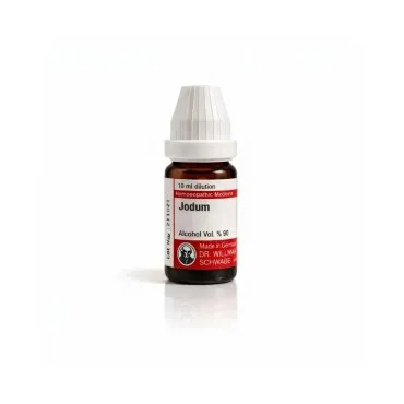 Jodum 10ml liquid homeopathic dilution bottle or pack on white background