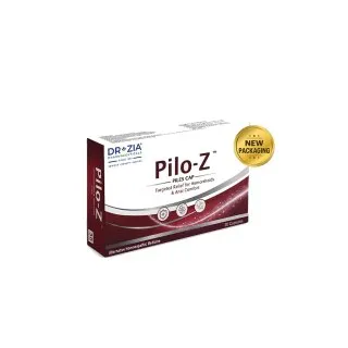 Pilo Z (Pilescap) by Dr Zia Pharma, product pack centered on a white background