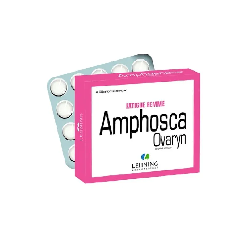 Amphosca Ovaryn (Female) 60 tablets Tablets by Lehning Laboratories, product package on white background