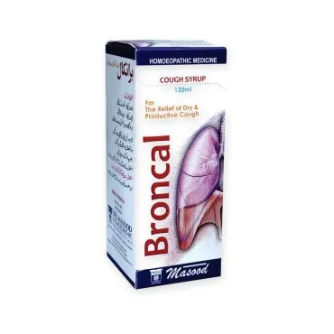 Broncal Syrup by Dr. Masood, original product packaging on a white background