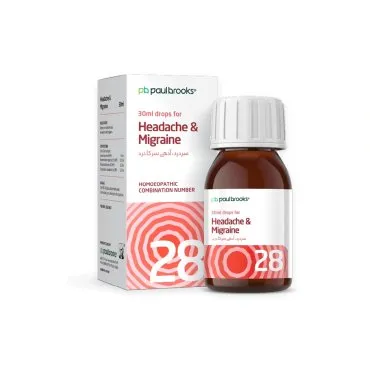Headache & Migraine by Paul Brooks, product pack on a white background