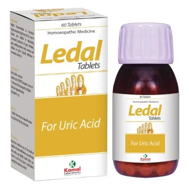 Ledal Tablets 60 tablets, Kamal Laboratories product pack on a white background