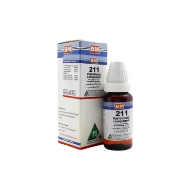 BM 211 Drops homeopathic drops on a pure white background