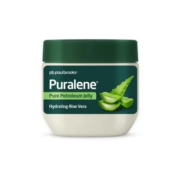 Puralene Petroleum Jelly Aloe Vera by Paul Brooks, product pack on a white background