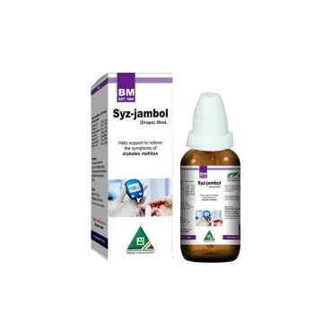 BM Syz Jambol Drops homeopathic drops on a pure white background