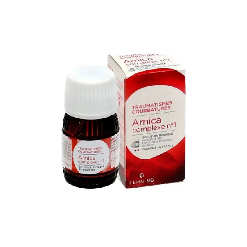 L-1 Arnica Complex 30 ml Drops by Lehning Laboratories, product package on white background