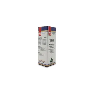 BM 197 Drops homeopathic drops by BM Homoeopathic Pharmaceuticals on a pure white background