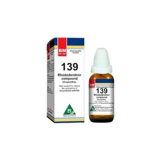 BM 139 Drops homeopathic drops on a pure white background