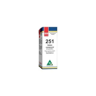 BM 251 Drops homeopathic drops on a pure white background