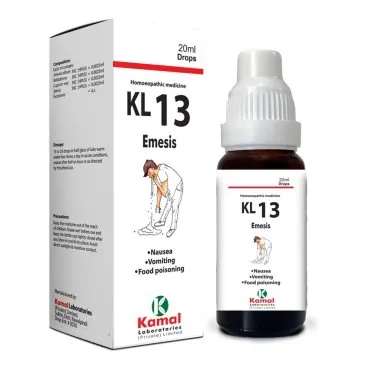 KL 13 (EMESIS) 20 ml, Kamal Laboratories product pack on a white background