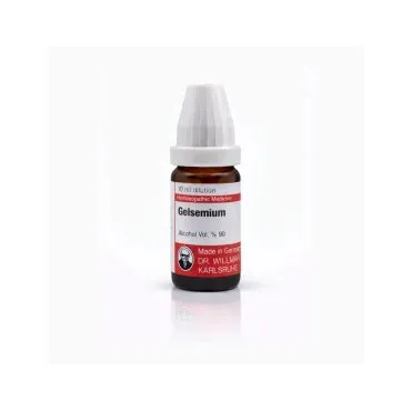 Gelsemium 10ml homeopathic dilutions and mother tincture bottle or pack on white background