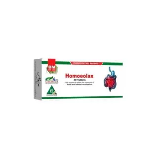 Homoeolax Tablets homeopathic tablets on a pure white background