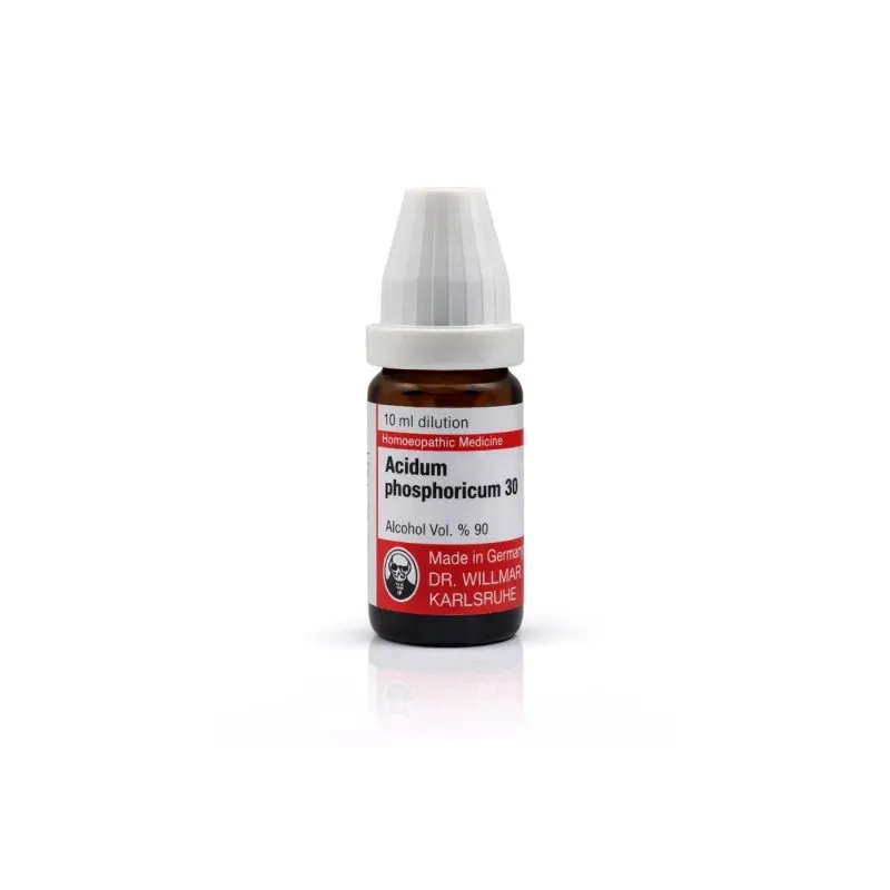 Acidum Phosphoricum - Acid Phos 10ml homeopathic dilutions and mother tincture bottle or pack on white background
