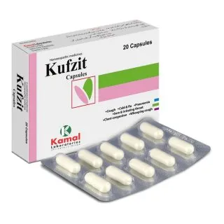 KUFZIT (CAPSULES), Kamal Laboratories product pack on a white background