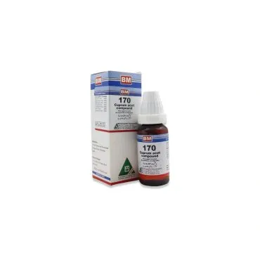 BM 170 Drops homeopathic drops by BM Homoeopathic Pharmaceuticals on a pure white background