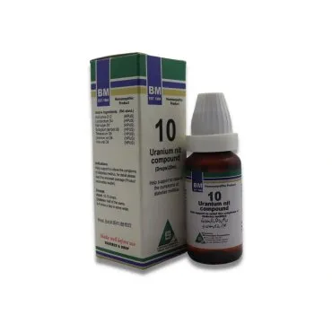 BM 10 Drops homeopathic drops by BM Homoeopathic Pharmaceuticals on a pure white background