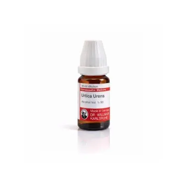 Urtica Urens 10ml homeopathic dilutions and mother tincture bottle or pack on white background