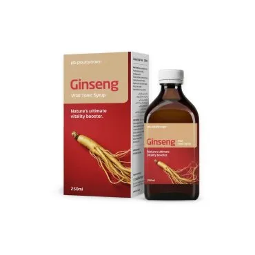 Ginseng Vital Tonic Syrup by Paul Brooks, product pack on a white background