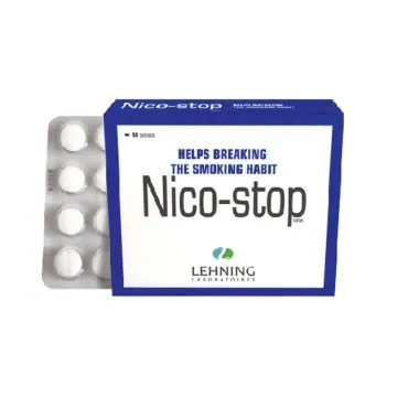 Nico-Stop 60 tablets Tablets by Lehning Laboratories, product package on white background