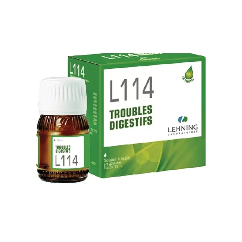 L-114 30 ml Drops by Lehning Laboratories, product package on white background