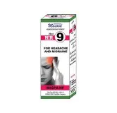 Dr. Masood HR-09 Migpa-Hf homeopathic drops 20 ml product package on a white background