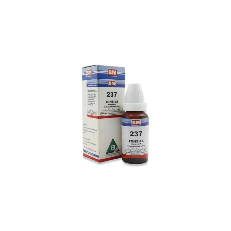 BM 237 Drops homeopathic drops on a pure white background