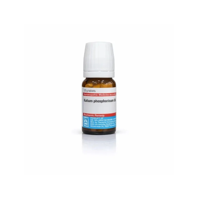 Kali Phos - Kalium Phosphoricum 20g homeopathic tablets bottle or pack on white background