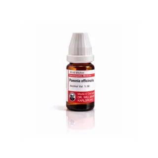 Peonia Officinalis 10ml homeopathic dilutions and mother tincture bottle or pack on white background