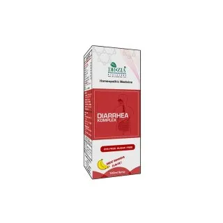 Diarrhea Komplex by Dr Zia Pharma, product pack centered on a white background