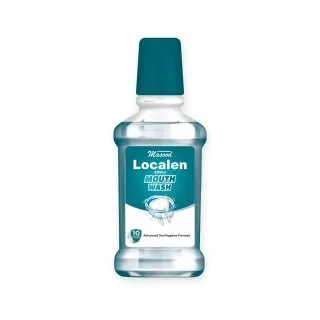 Localen Mouthwash by Dr. Masood, original product packaging on a white background