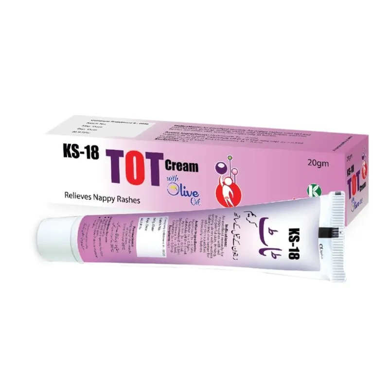 KS 18 TOT Cream (With Olive Oil) 20 g, Kamal Laboratories product pack on a white background