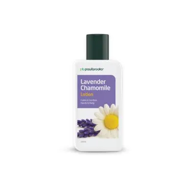 Lavender Chamomile Lotion by Paul Brooks, product pack on a white background