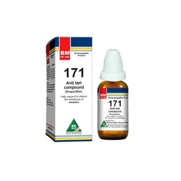 BM 171 Drops homeopathic drops on a pure white background
