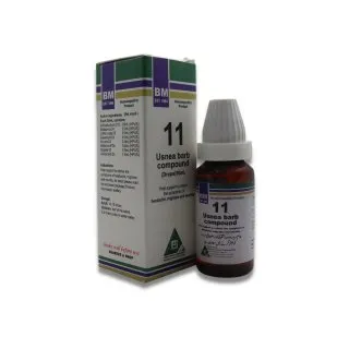 BM 11 Drops homeopathic drops by BM Homoeopathic Pharmaceuticals on a pure white background
