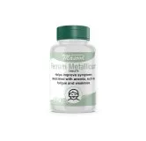 Ferrum Metallicum Tablets by Dr. Masood, original bottle on a white background