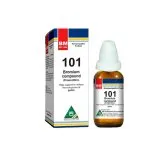 BM 101 Drops homeopathic drops on a pure white background