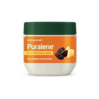 Puralene Petroleum Jelly Cocoa Butter by Paul Brooks, product pack on a white background