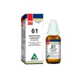 BM 61 Drops homeopathic drops on a pure white background