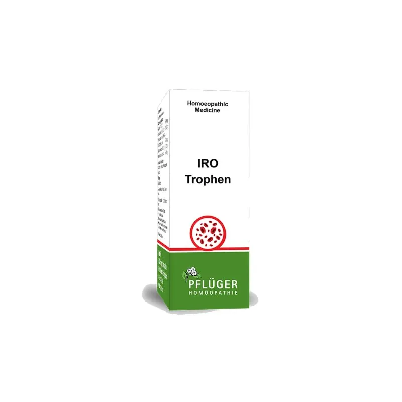 Iro Tropfen by Pflüger, product carton centered on a white background