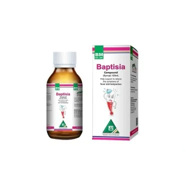 BM Baptisia Syrup homeopathic syrup on a pure white background