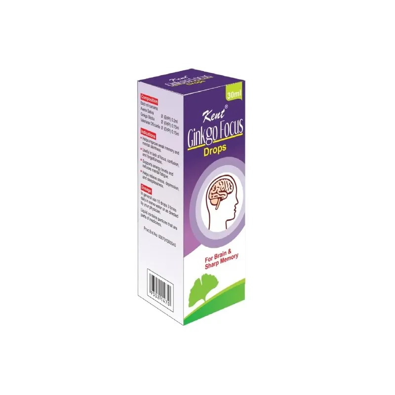 Ginkgo Focus Drops product packaging