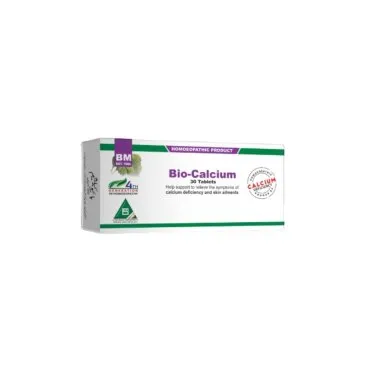 BM Bio Calcium Tablets homeopathic tablets on a pure white background