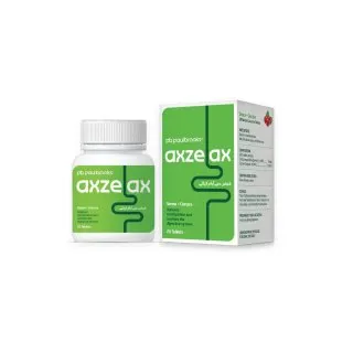 Axzelax Tablets by Paul Brooks, product pack on a white background