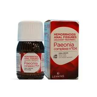 L-104 Paeonia Complex 30 ml Drops by Lehning Laboratories, product package on white background