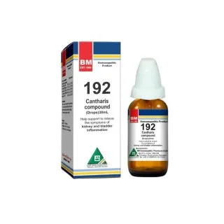 BM 192 Drops homeopathic drops on a pure white background